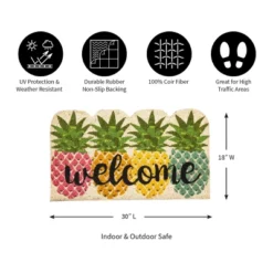 Evergreenful Pineapples Shaped Indoor Outdoor Natural Coir Doormat 1'4"x2'4" Multicolored 10 Evergreenful Pineapples Shaped Indoor Outdoor Natural Coir Doormat 1'4"x2'4" Multicolored -Optimal Home Decoration GUEST 678c6a9a 1892 43ad aa32 136a3fcef80b
