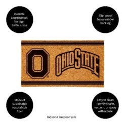 Evergreen Ohio State University Logo Turf Mat, Brown- 28 X 16 Inches Indoor Outdoor Doormat -Optimal Home Decoration GUEST 67d5cbd1 f091 4b2a 897e f47b95a11814