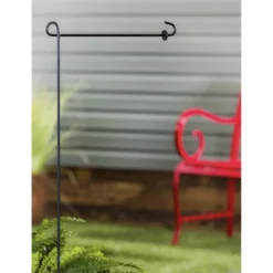Evergreen Flag Elegant Sturdy Metal Garden Flag Stand - 18" Long X 44" High -Optimal Home Decoration GUEST 688dc8a7 a47a 42e1 a240 4d9d14aee0ea