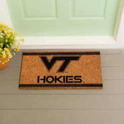 Evergreen Virginia Tech Logo Turf Mat, Brown- 28 X 16 Inches Indoor Outdoor Doormat -Optimal Home Decoration GUEST 6904cd64 a667 4737 84a7 e01a2eebb0b9