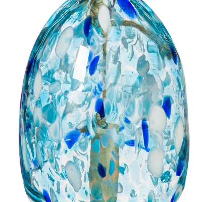 Evergreen Art Glass Speckle Light Blue Bell Chime 3 Evergreen Art Glass Speckle Light Blue Bell Chime - Image 3