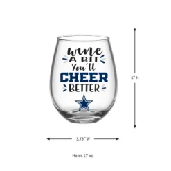 Evergreen Dallas Cowboys, 17oz Boxed Stemless Wine