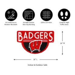 Evergreen University Of Wisconsin-Madison Indoor Outdoor Natural Shaped Coir Doormat 1'6"x2'4" Multicolored -Optimal Home Decoration GUEST 6d6a7792 9444 43b3 ad02 b62a6e7315ed