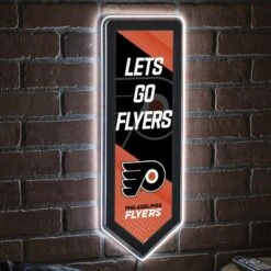 Evergreen Ultra-Thin Glazelight LED Wall Decor, Pennant, Philadelphia Flyers- 9 X 23 Inches Made In USA