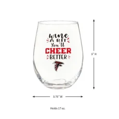 Evergreen Atlanta Falcons, 17oz Boxed Stemless Wine