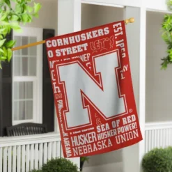 Evergreen Embossed Suede Flag, House Size, University Of Nebraska -Optimal Home Decoration GUEST 74434425 d152 4428 a054 0dbd9ab9a724