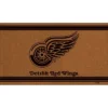 Evergreen Detroit Red Wings Logo Turf Mat, Brown- 28 X 16 Inches Indoor Outdoor Doormat
