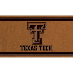 Evergreen Texas Tech University Logo Turf Mat, Brown- 28 X 16 Inches Indoor Outdoor Doormat