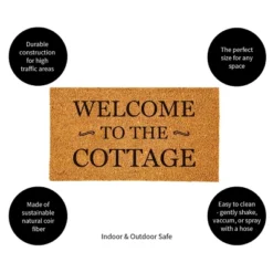 Evergreen 16 X 28 Inches Welcome To The Cottage Door Mat | Non-Slip Rubber Backing | Dirt Catching Natural Coir | Indoor And Outdoor Home Decor -Optimal Home Decoration GUEST 76bdca89 7a56 4604 a4d6 effa15934e70