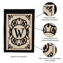 Evergreen Flag Cambridge Chic Letter W Monogram Applique Garden Flag - 12.5" Wide X 18" High 7 Evergreen Flag Cambridge Chic Letter W Monogram Applique Garden Flag - 12.5" Wide X 18" High -Optimal Home Decoration GUEST 77d047ac 63d5 42f5 9e21 41ba344c1b12