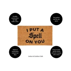Evergreen 16 X 28 Halloween Greeting Coir Mat, I Put A Spell On You For Indoor And Outdoor Decor -Optimal Home Decoration GUEST 783ffdcc 91d2 452e a0e3 5aa7d6b74e6e
