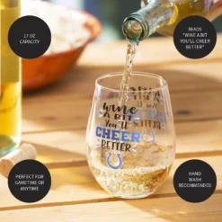 Evergreen Indianapolis Colts, 17oz Boxed Stemless Wine -Optimal Home Decoration GUEST 7962b323 962f 4c28 baa6 4cff3930c6ef