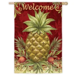 Evergreen Welcome Pineapple Regular Sub Suede Flag