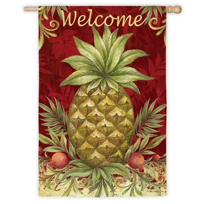 Evergreen Welcome Pineapple Regular Sub Suede Flag 1 Evergreen Welcome Pineapple Regular Sub Suede Flag