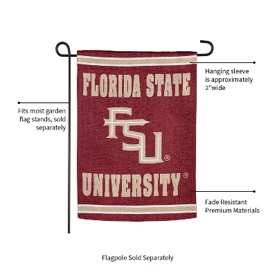 Evergreen Embossed Suede Flag, GDN Size, Florida State University 1 Evergreen Embossed Suede Flag, GDN Size, Florida State University