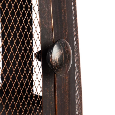 Evergreen Tall Fire Pit With Chimney- 22 X 31 X 22 Inches Outdoor Safe And Weather Resistant With Spark Guard, Fire Pan, And Poker 6 Evergreen Tall Fire Pit With Chimney- 22 X 31 X 22 Inches Outdoor Safe And Weather Resistant With Spark Guard, Fire Pan, And Poker - Image 6