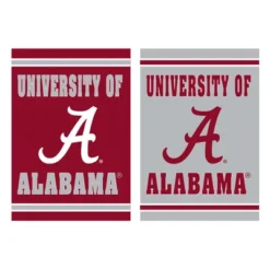 Evergreen Embossed Suede Flag, House Size, University Of Alabama