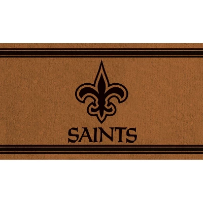 Evergreen New Orleans Saints Logo Turf Mat, Brown- 28 X 16 Inches Indoor Outdoor Doormat 1 Evergreen New Orleans Saints Logo Turf Mat, Brown- 28 X 16 Inches Indoor Outdoor Doormat