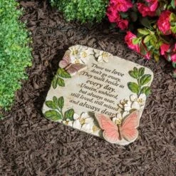 Evergreen Those We Love, Butterflies Garden Stone- 11 X 11 Inches Garden And Yard Decor