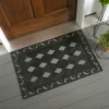 Evergreen Scroll Cutout Embossed Floor Mat Indoor Outdoor Rubber Tray 2'x3' Fits Embossed Doormats Size 30"x18" Black