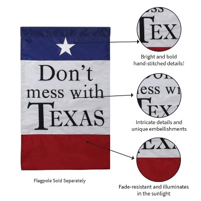 Evergreen Flag Garden Applique Don't Mess With Texas 4 Evergreen Flag Garden Applique Don't Mess With Texas - Image 4