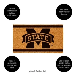 Evergreen Mississippi State University Logo Turf Mat, Brown- 28 X 16 Inches Indoor Outdoor Doormat -Optimal Home Decoration GUEST 80a816b7 89ee 4510 a6eb e97f1bfbb2ff