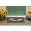 Evergreen Elegant Pattern Pumpkins Set Of 2 Garden Flag And Sassafras Doormat Bundle Set