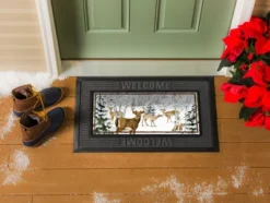 Evergreen Winter's Whisper Sassafras Indoor Outdoor Switch Doormat 1'10"x10" Brown -Optimal Home Decoration GUEST 83da7776 5f0d 4342 9486 83c77fc1e8b9