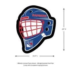 Evergreen Ultra-Thin Edgelight LED Wall Decor, Helmet, New York Rangers- 15.6 X 19 Inches Made In USA