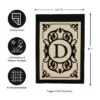 Evergreen Flag Cambridge Chic Letter D Monogram Applique Garden Flag - 12.5" Wide X 18" High