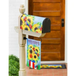 Evergreen Stars And Stripes Watering Can Garden Textured Suede Flag