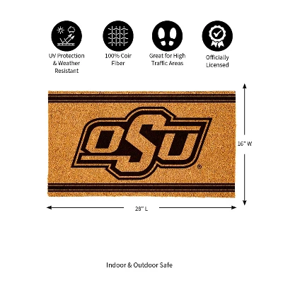 Evergreen Oklahoma State University Logo Turf Mat, Brown- 28 X 16 Inches Indoor Outdoor Doormat 2 Evergreen Oklahoma State University Logo Turf Mat, Brown- 28 X 16 Inches Indoor Outdoor Doormat - Image 2