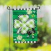 Evergreen Check Clover Garden Applique Flag- 12.5 X 18 Inches Outdoor Decor For Homes And Gardens