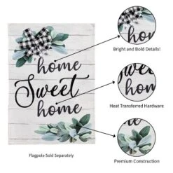 Evergreen Home Sweet Home Eucalyptus Garden Burlap Flag 12.5 X 18 Inches Indoor Outdoor Decor -Optimal Home Decoration GUEST 8dd1cff6 24f1 4d0a a35f 74de83f9d9e2