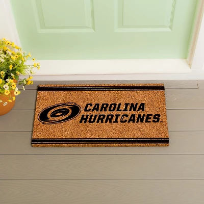 Evergreen Carolina Hurricanes Logo Turf Mat, Brown- 28 X 16 Inches Indoor Outdoor Doormat 4 Evergreen Carolina Hurricanes Logo Turf Mat, Brown- 28 X 16 Inches Indoor Outdoor Doormat - Image 4