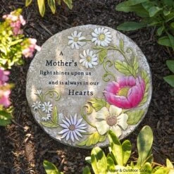 Evergreen 10" A Mother's Light Memorial Stepping Stone, Indoor And Outdoor Decor For Home, Lawn And Garden -Optimal Home Decoration GUEST 8f30830b 5fc1 4366 ad4f 8ce5bd650e1e
