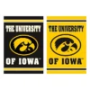Evergreen Embossed Suede Flag, House Size, University Of Iowa