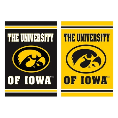 Evergreen Embossed Suede Flag, House Size, University Of Iowa 1 Evergreen Embossed Suede Flag, House Size, University Of Iowa