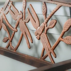 Evergreen Dragonfly Metal Garden Bench, Bronze -Optimal Home Decoration GUEST 93b6f77f cfc4 4bd5 802d e93f2336d59f