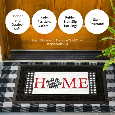 Evergreen Home Pawprint Sassafras Indoor Outdoor Switch Doormat 10"x1'10" Red 2 Evergreen Home Pawprint Sassafras Indoor Outdoor Switch Doormat 10"x1'10" Red - Image 2