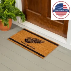 Evergreen Detroit Red Wings Logo Turf Mat, Brown- 28 X 16 Inches Indoor Outdoor Doormat -Optimal Home Decoration GUEST 94745680 dbfd 4b1a 9aa2 8b48bb827391