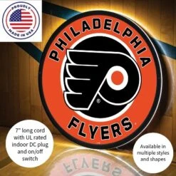 Evergreen Ultra-Thin Edgelight LED Wall Decor, Round, Philadelphia Flyers- 23 X 23 Inches Made In USA -Optimal Home Decoration GUEST 9596560b 6df3 4e6a bbb6 77c79eede0e7
