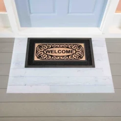 Evergreen Shiplap Layering Mat 42 X 26.5 Inches Indoor And Outdoor Decor