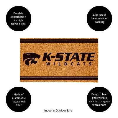 Evergreen Kansas State University Logo Turf Mat, Brown- 28 X 16 Inches Indoor Outdoor Doormat 3 Evergreen Kansas State University Logo Turf Mat, Brown- 28 X 16 Inches Indoor Outdoor Doormat - Image 3