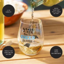 Evergreen Carolina Panthers, 17oz Boxed Stemless Wine -Optimal Home Decoration GUEST 9b7284e1 fddc 4332 b6cf b55dda4c1362