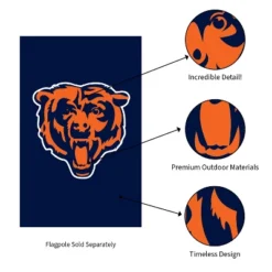 Evergreen NFL Chicago Bears Applique House Flag 28 X 44 Inches Outdoor Decor For Homes And Gardens -Optimal Home Decoration GUEST 9c397231 ee32 4c20 8d51 4a139f334b8e