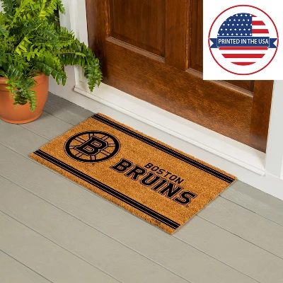 Evergreen Boston Bruins Logo Turf Mat, Brown- 28 X 16 Inches Indoor Outdoor Doormat 5 Evergreen Boston Bruins Logo Turf Mat, Brown- 28 X 16 Inches Indoor Outdoor Doormat - Image 5