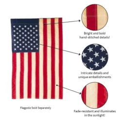 Evergreen Patriotic American Flag Tea Stained Garden Applique Flag 12.5 X 18 Inches Indoor Outdoor Decor -Optimal Home Decoration GUEST 9d36c92b 8fc1 4b90 9f61 39ddeb08c675