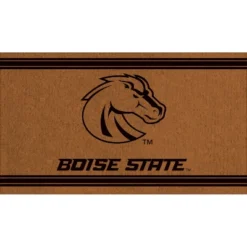Evergreen Boise State University Logo Turf Mat, Brown- 28 X 16 Inches Indoor Outdoor Doormat