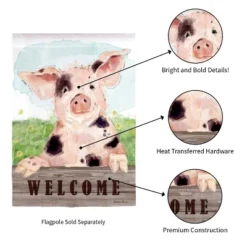 Evergreen Spotted Pig Garden Suede Flag -Optimal Home Decoration GUEST 9f01dc3c 0002 40e4 8cf7 ce36e7590ce2